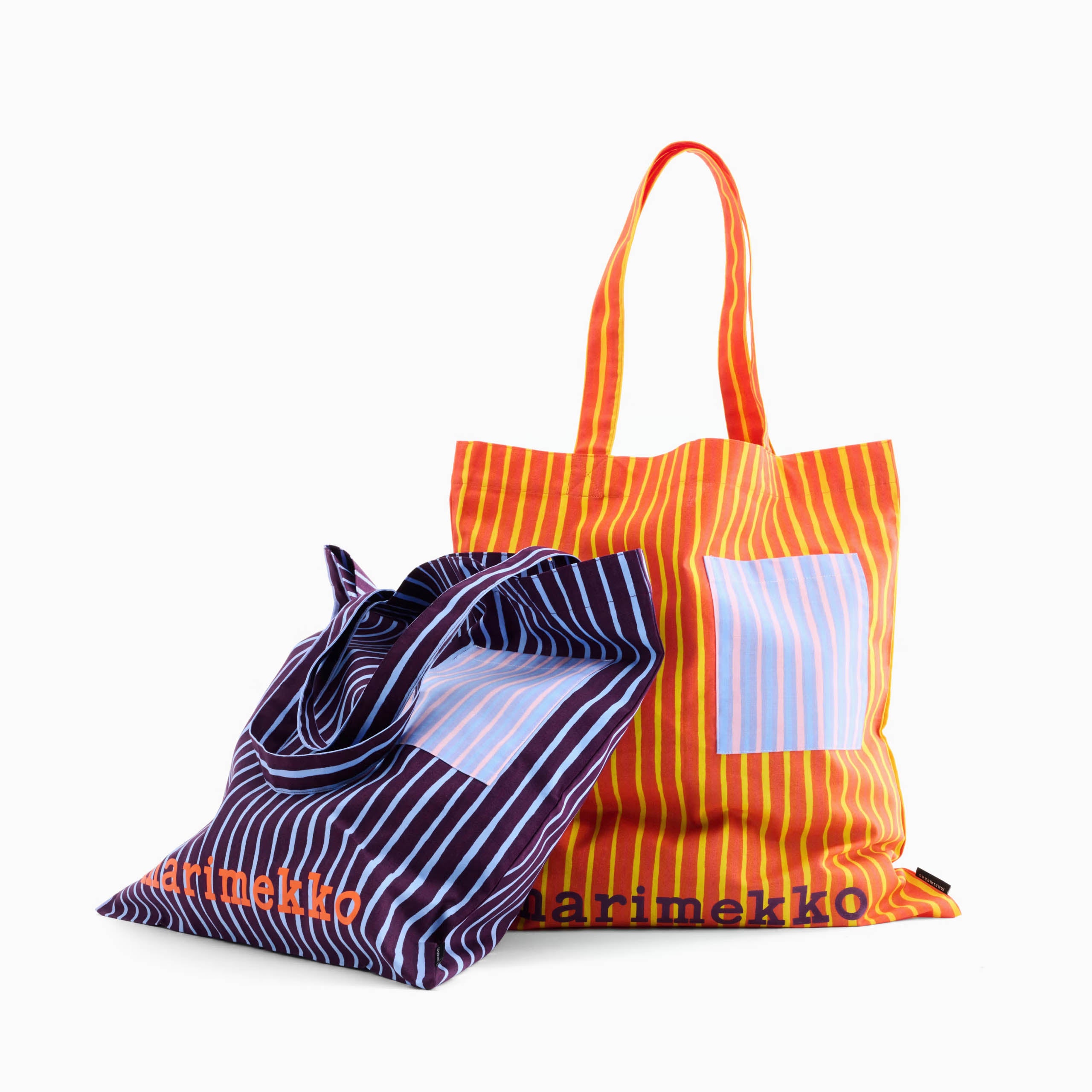 Marimekko Piccolo Bag with Pocket - Orange/Yellow/Light Blue/Pink