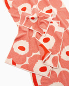 Marimekko Unikko Towel - Off-White/Orange Red