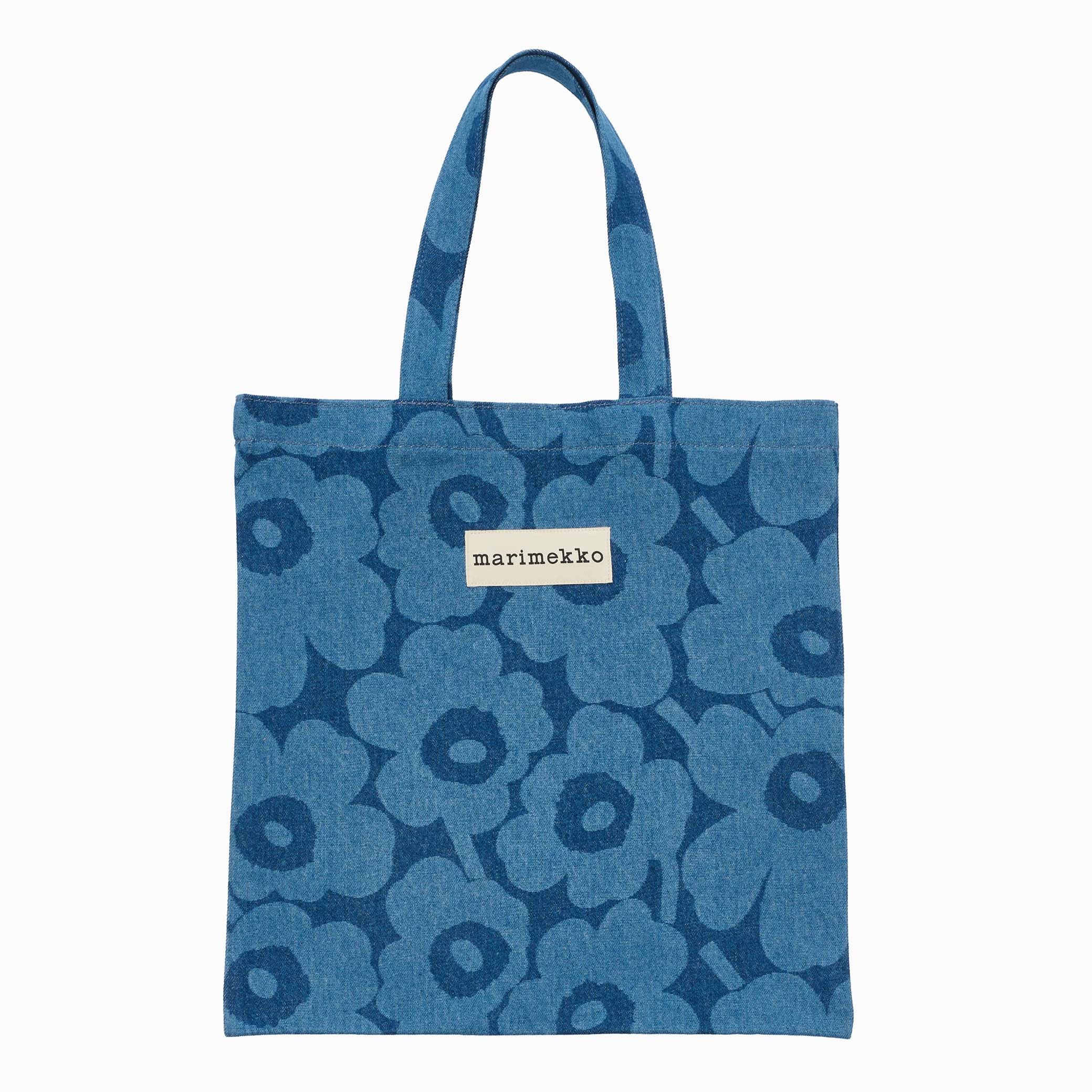Marimekko Vankka Denim Unikko Bag - Mid Indigo