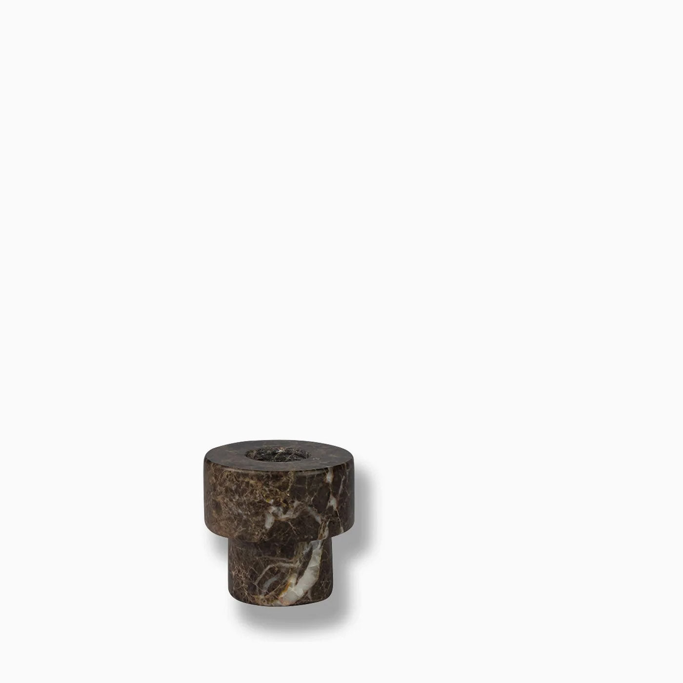 Mette Ditmer Marble Candleholder, Small - Brown