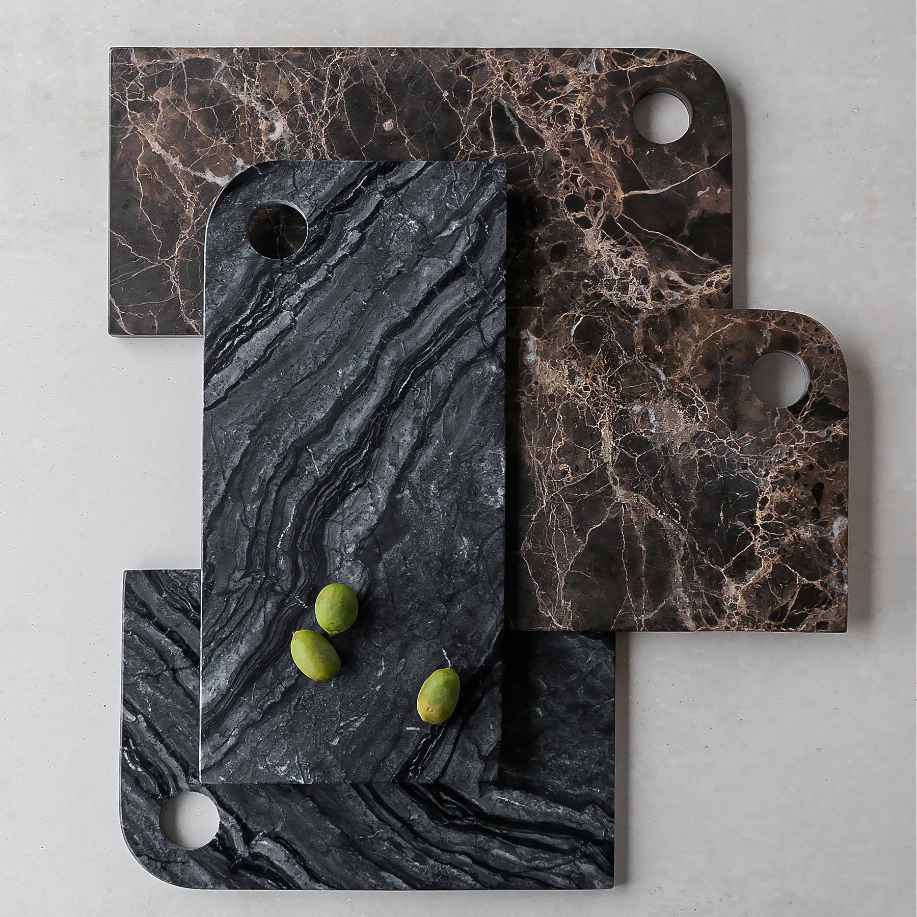 Mette Ditmer Marble Serving Board, Large - Black/Grey