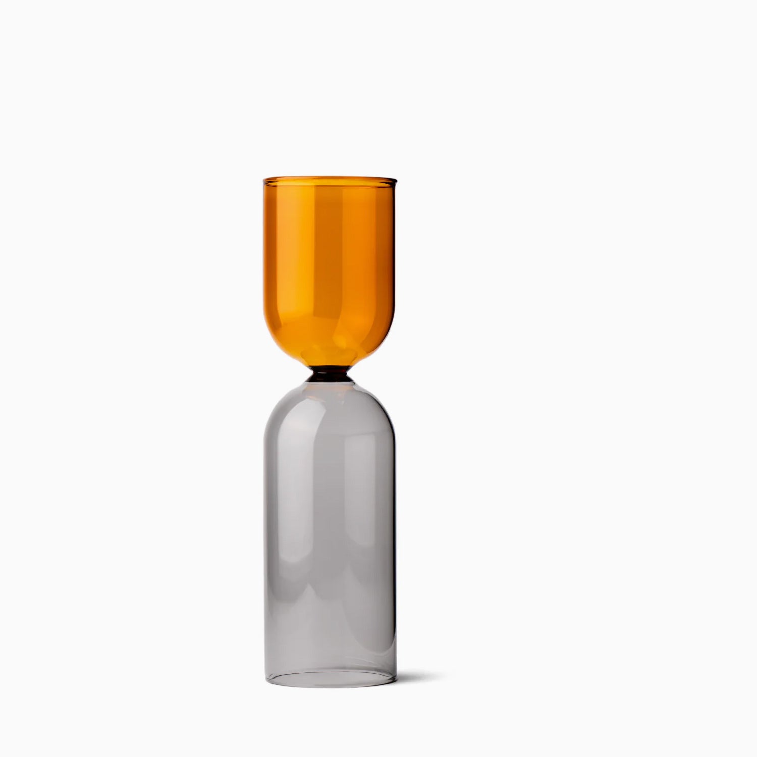 Milligram Double Bubble Vase Smoke Amber