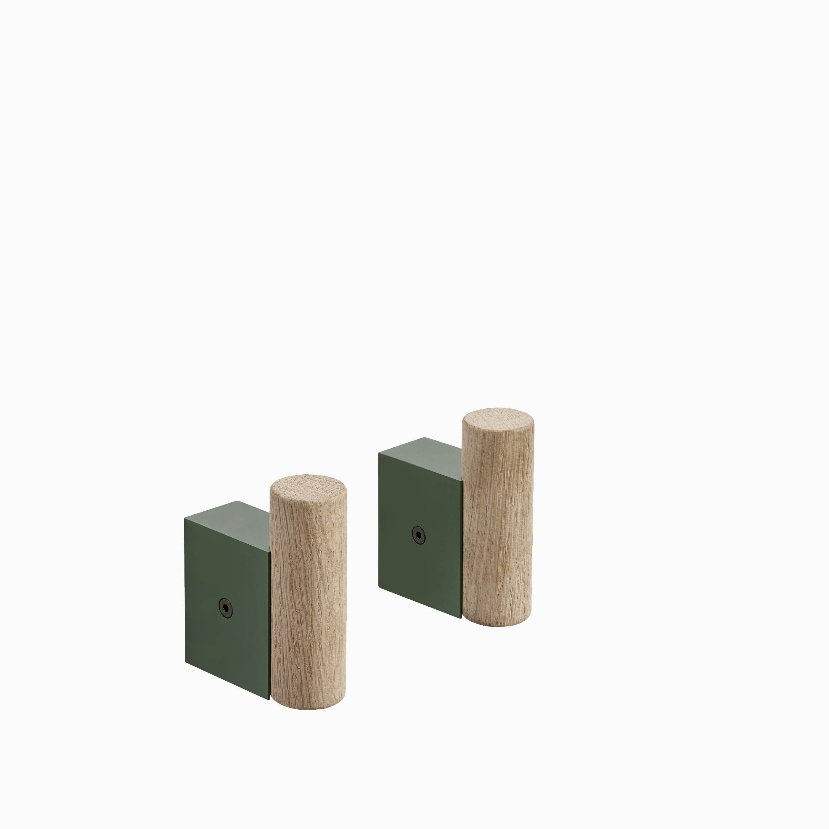 Muuto Attach Coat Hooks Dark Green