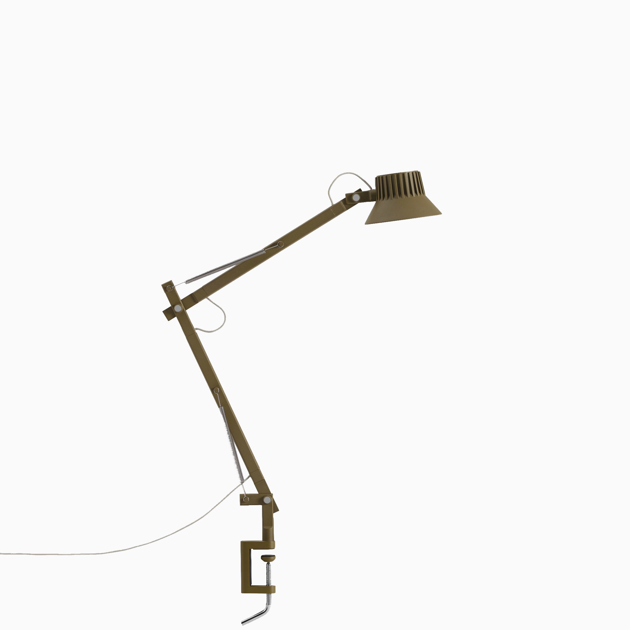 Muuto Dedicate Table Lamp S2 Brown Green with Clamp