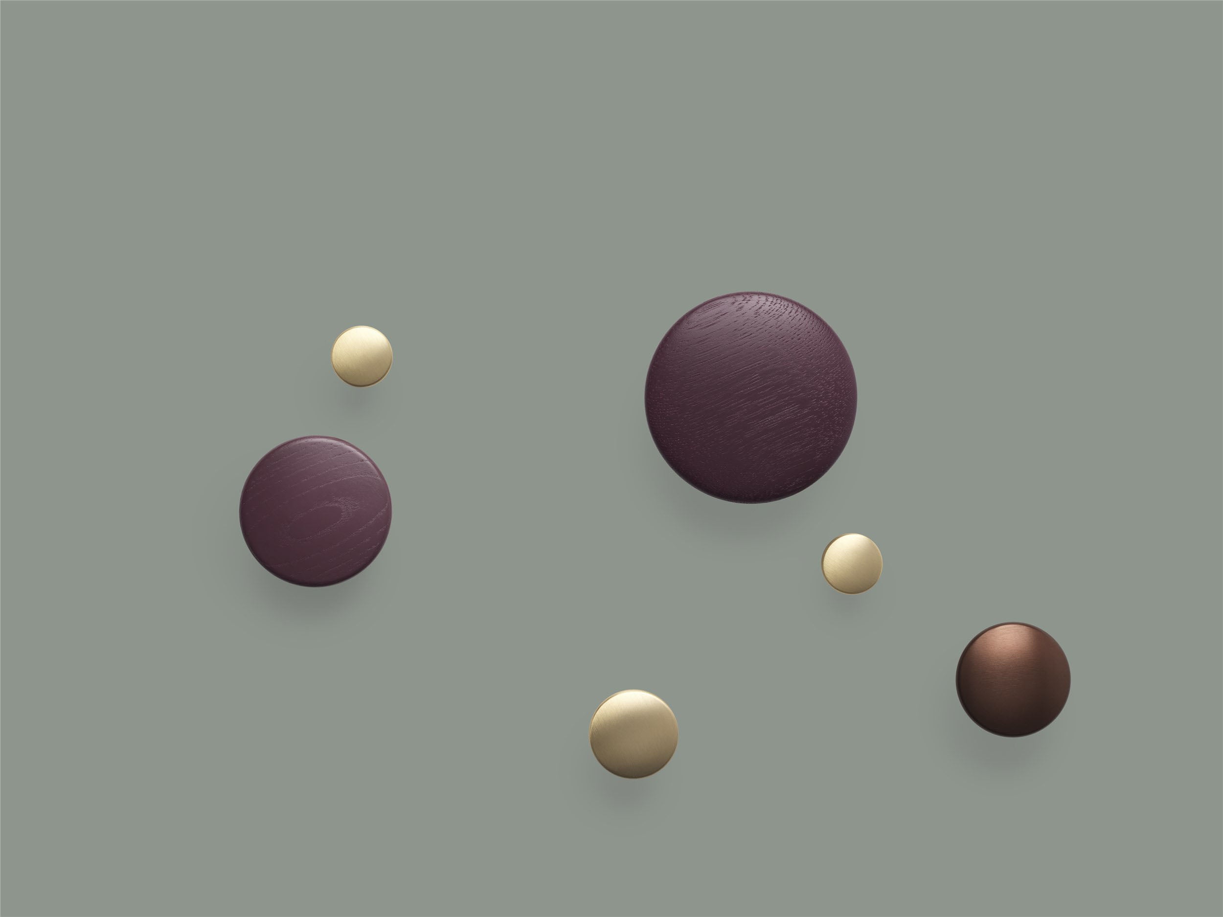 Muuto Dots Wood - Burgundy