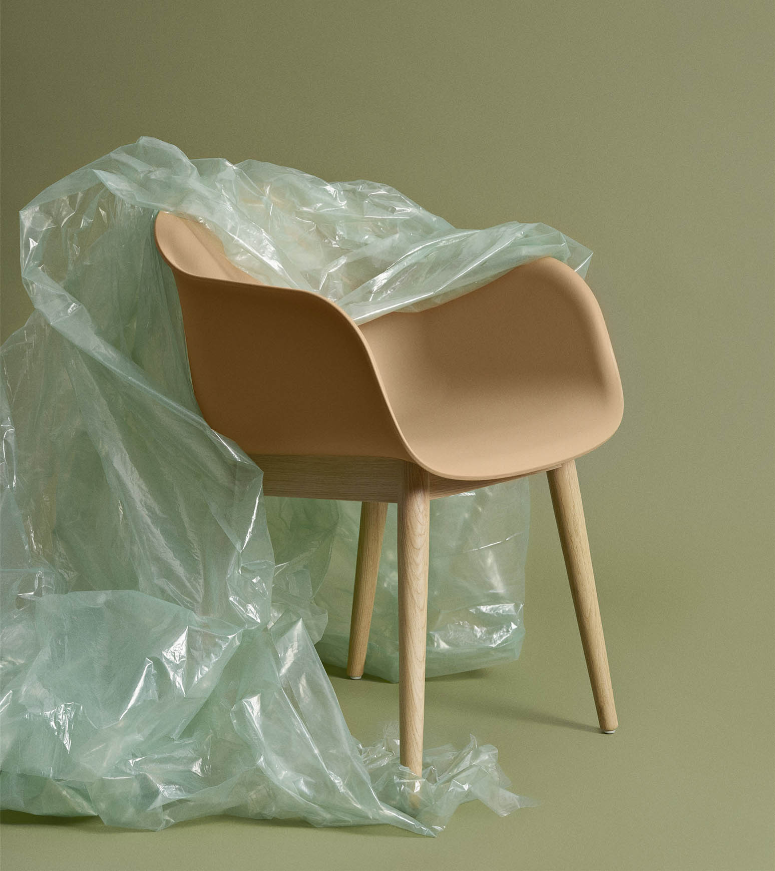 Muuto Fiber Armchair Wood Base