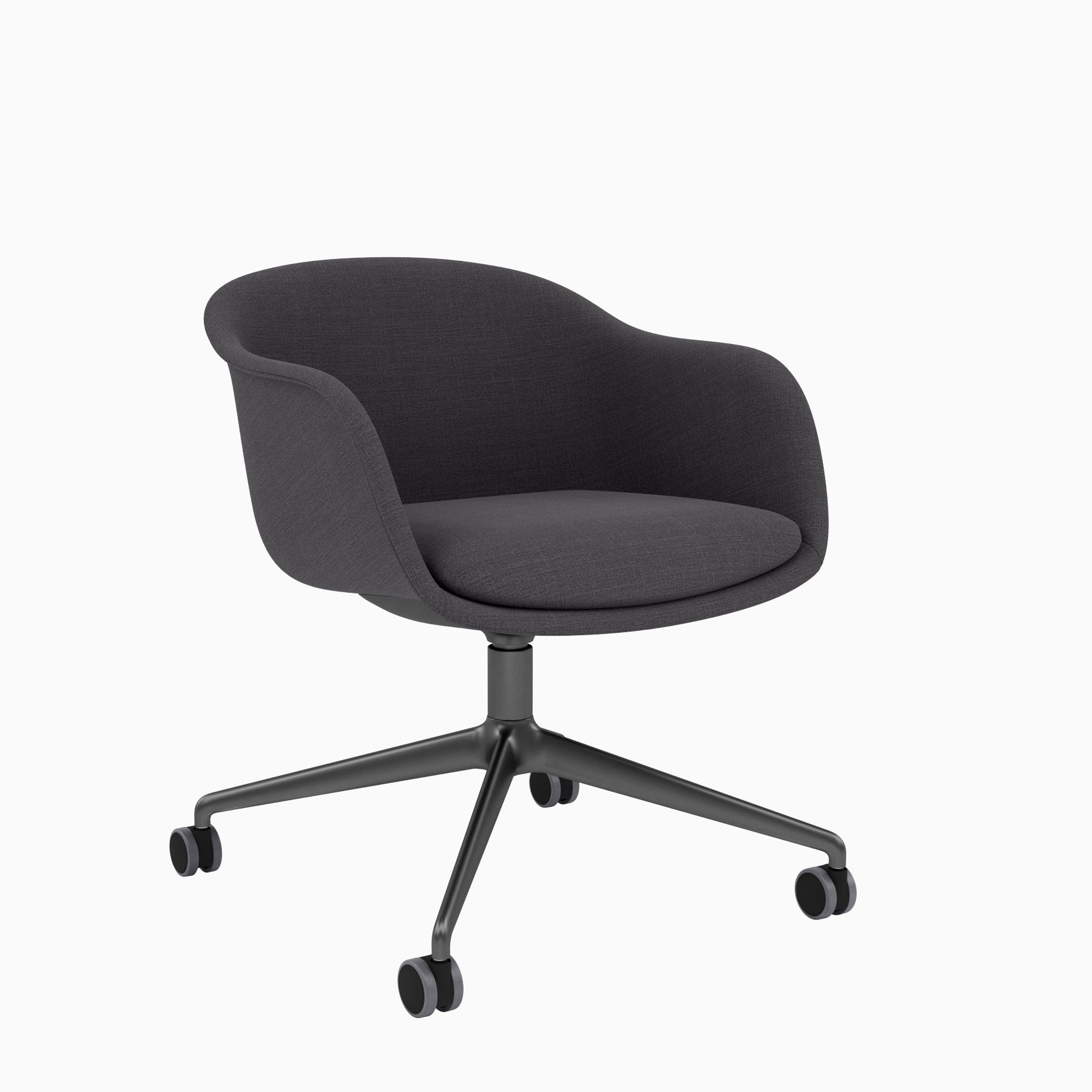 Muuto Fiber Conference Armchair Swivel Base and Castors Remix 173