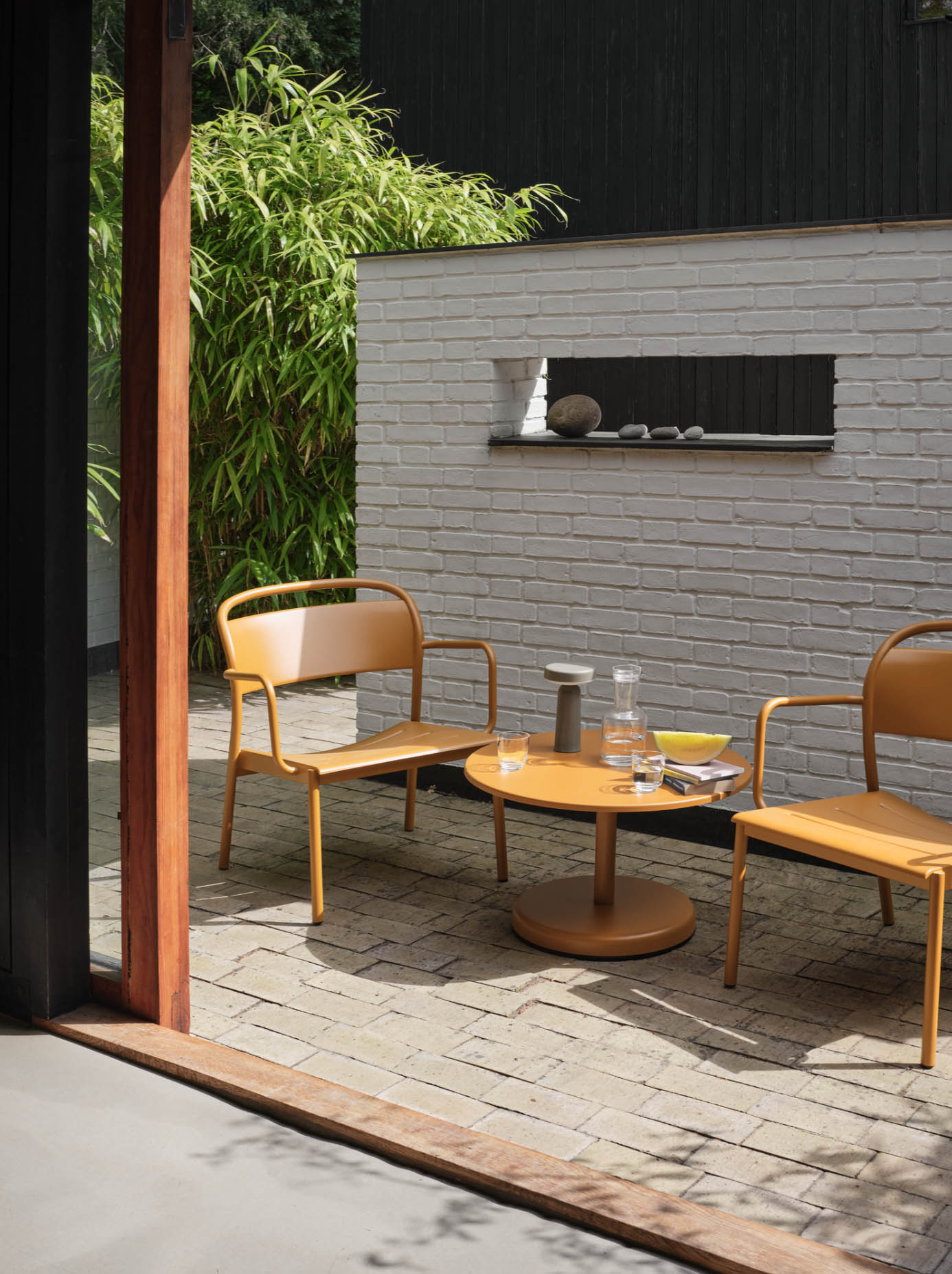Muuto Linear Steel Coffee Table 70cm Burnt Orange