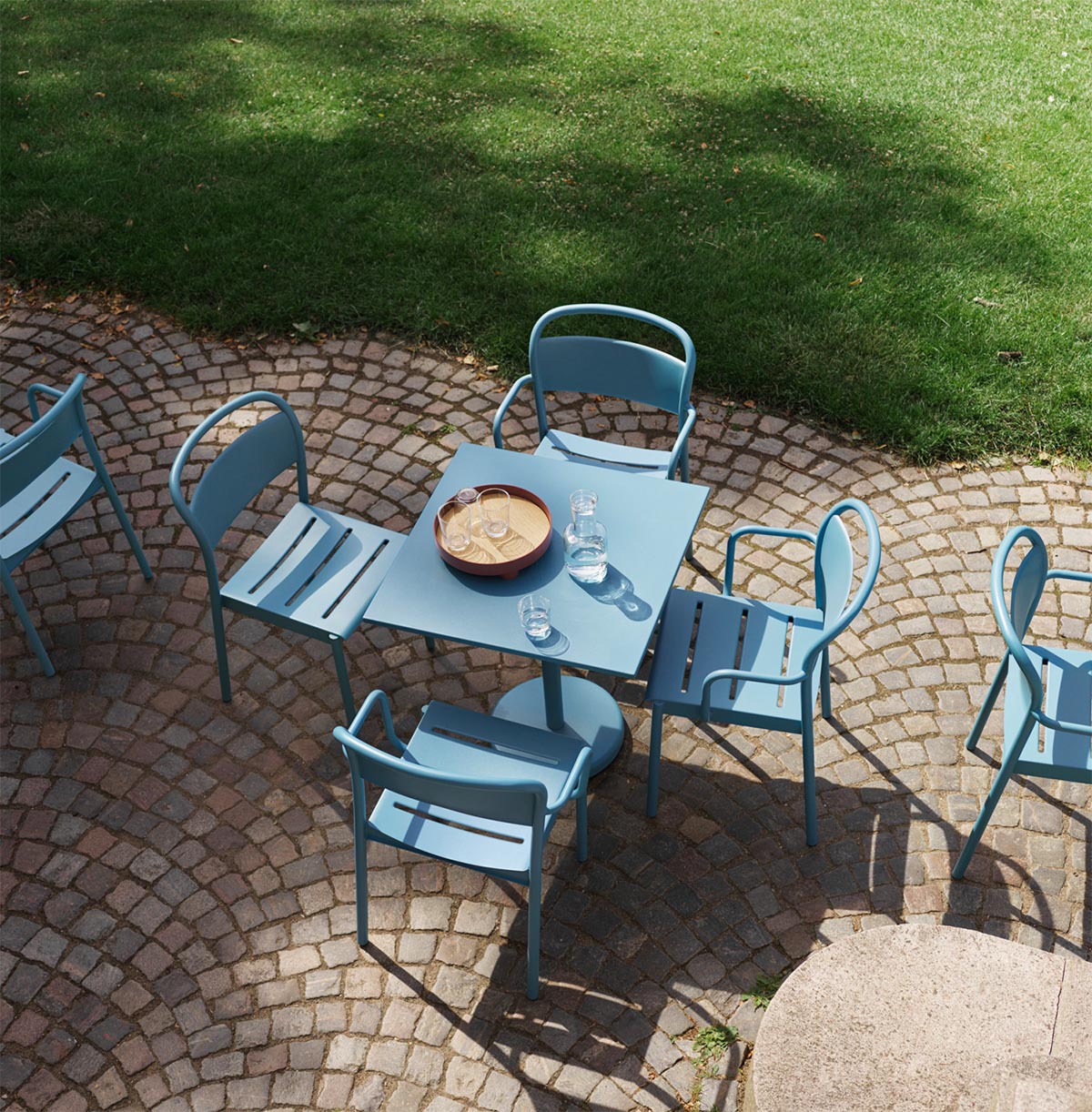 Muuto Linear Steel Armchair Pale Blue