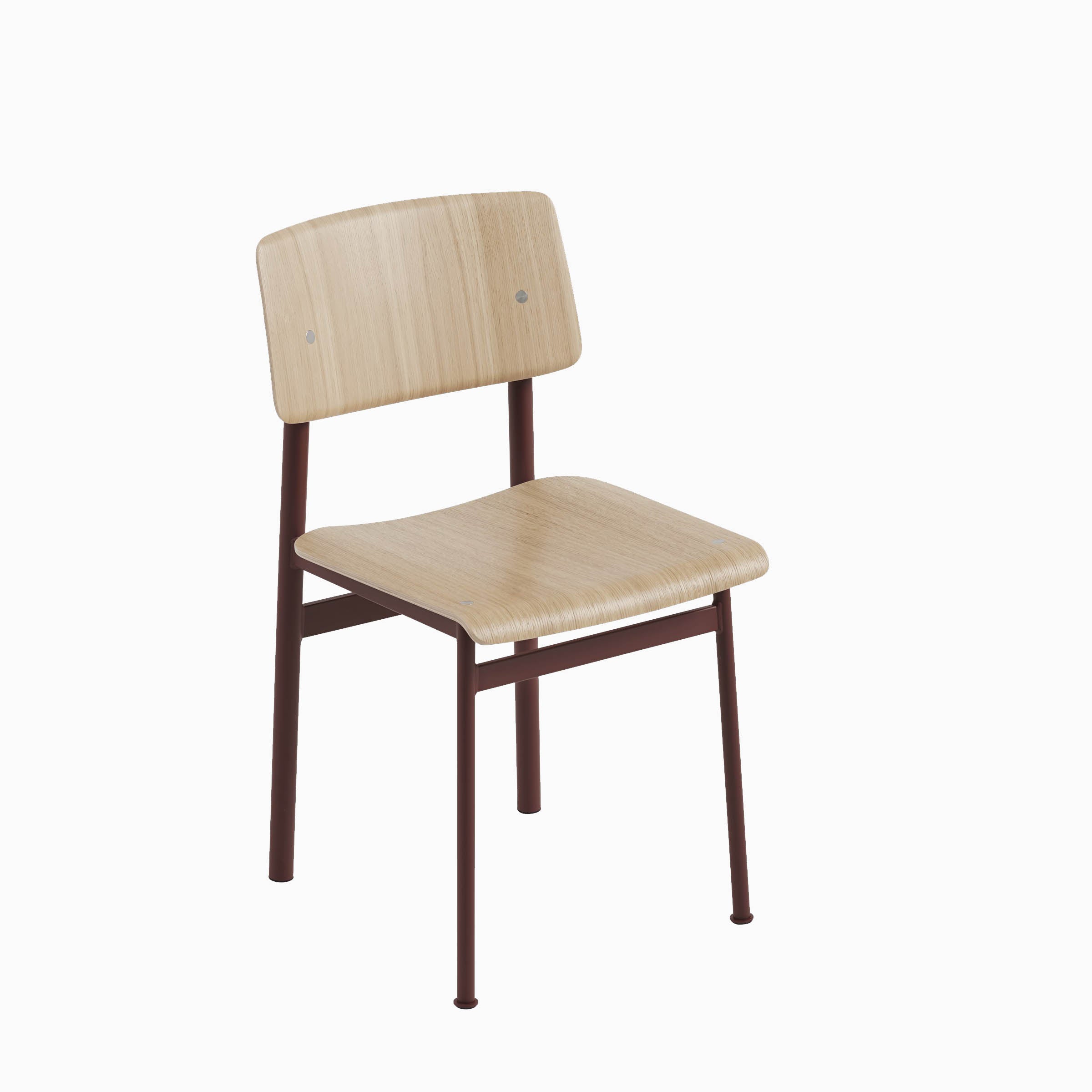 Muuto Loft Chair Oak Deep Red