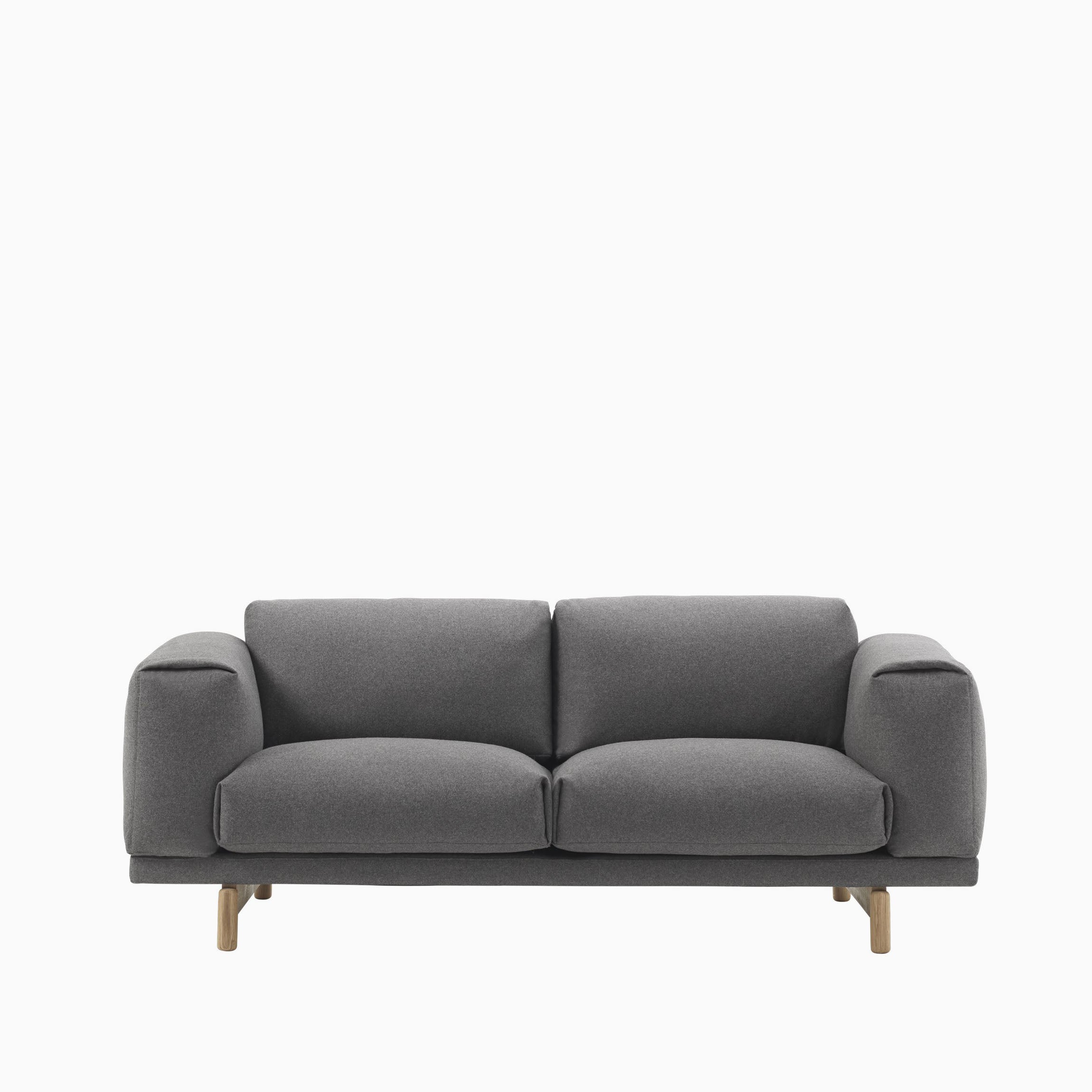 Muuto Rest 2 Seater Wooly 1042 Wood Base