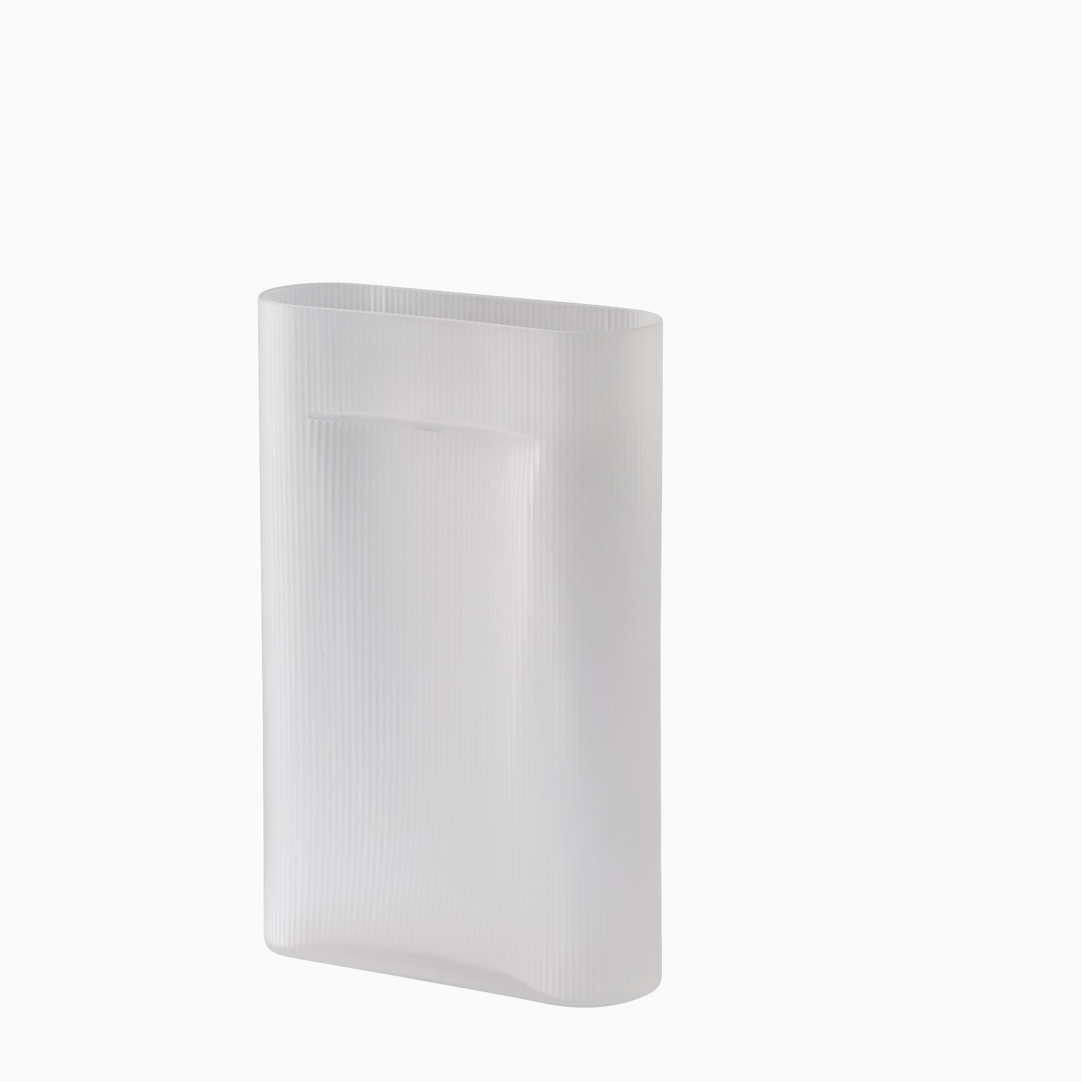 Muuto Ridge Vase H48.5 - White Frosted Glass