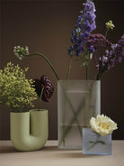 Muuto Ridge Vase White Frosted Glass