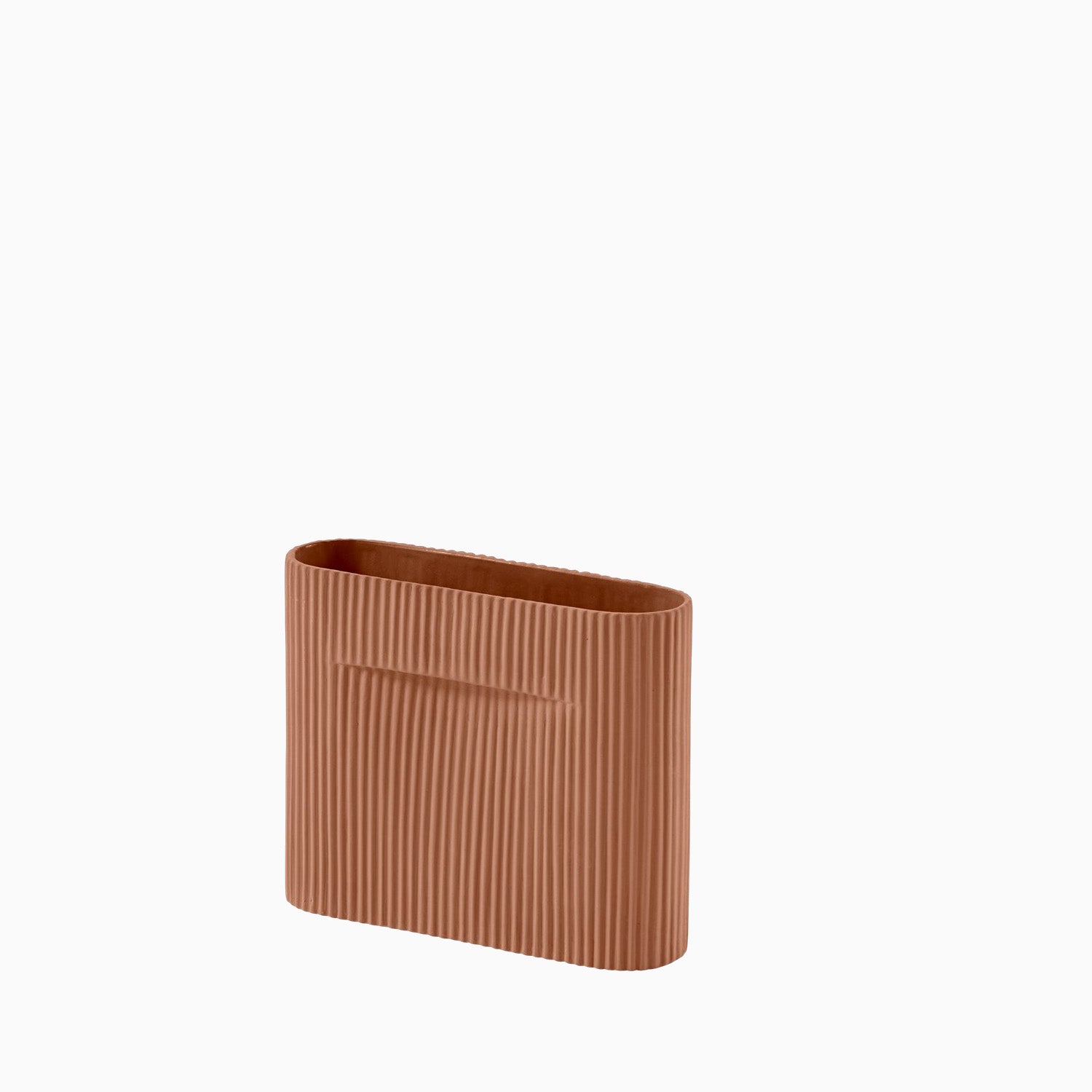 Muuto Ridge Vase 16.5cm Terracotta