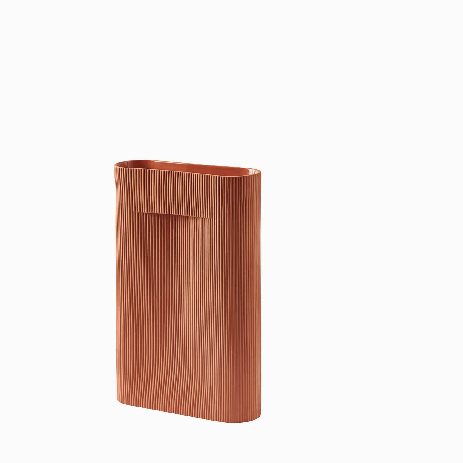 Muuto Ridge Vase H35 Terracotta