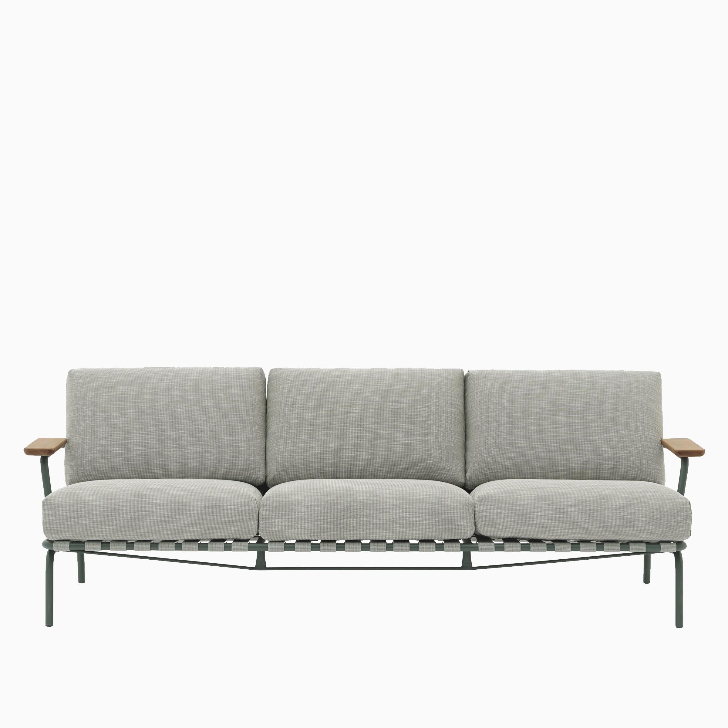 Muuto Settle 3 Seater Sofa Ribbed Weave 2 Dark Green