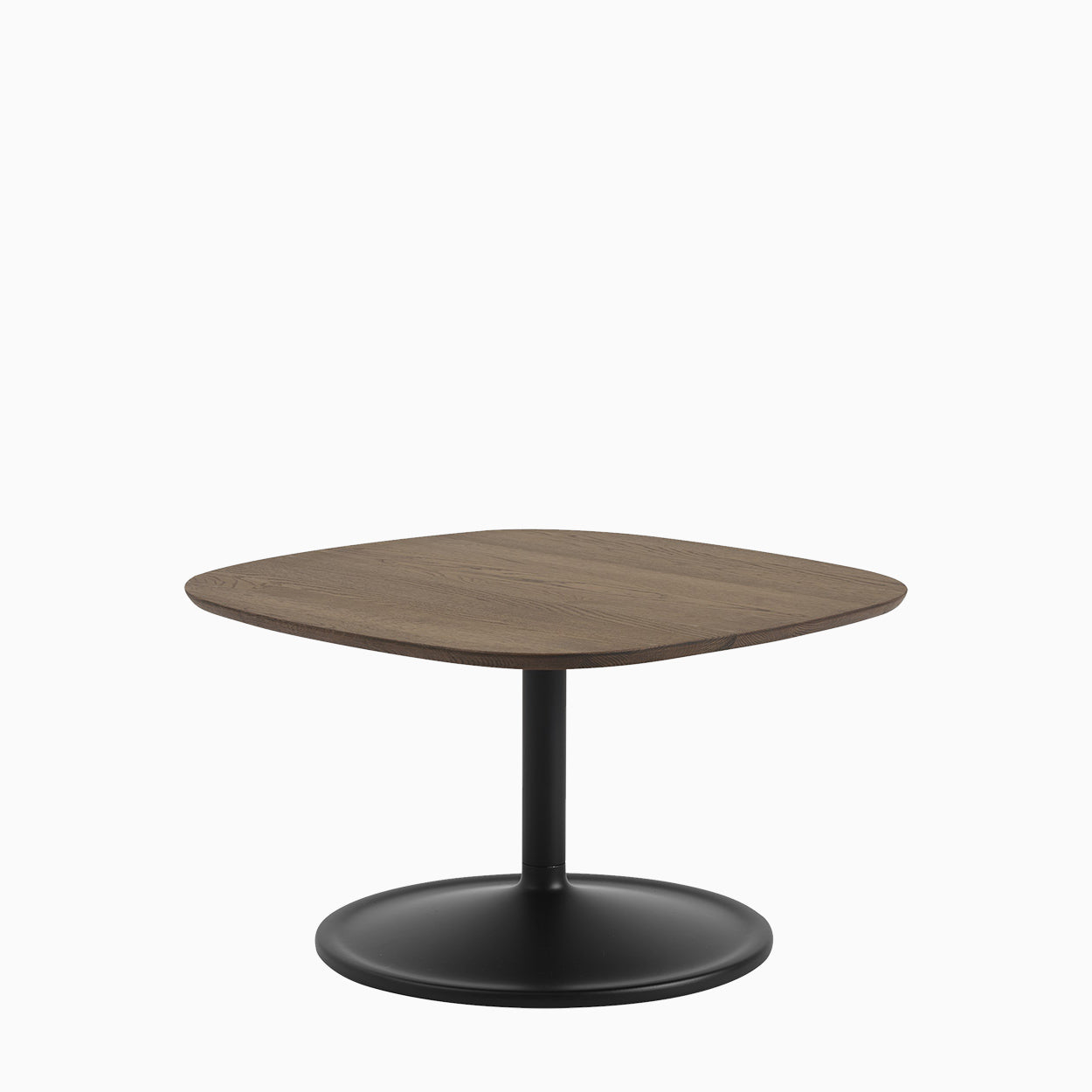 Muuto Soft Coffee Table 70cm x 70cm Dark Oiled Oak Black