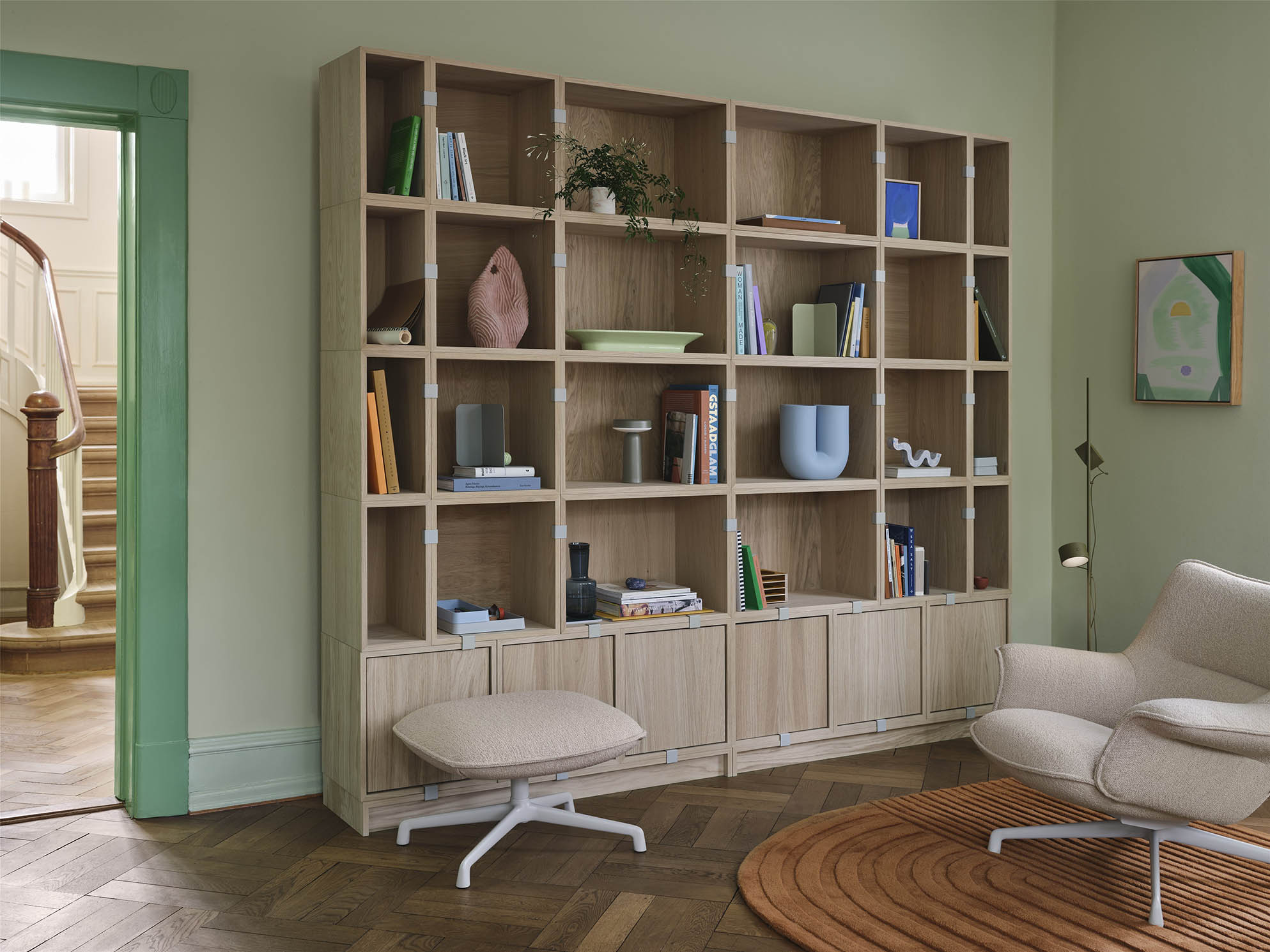Muuto Stacked Storage Bookcase Configuration 1  Oak