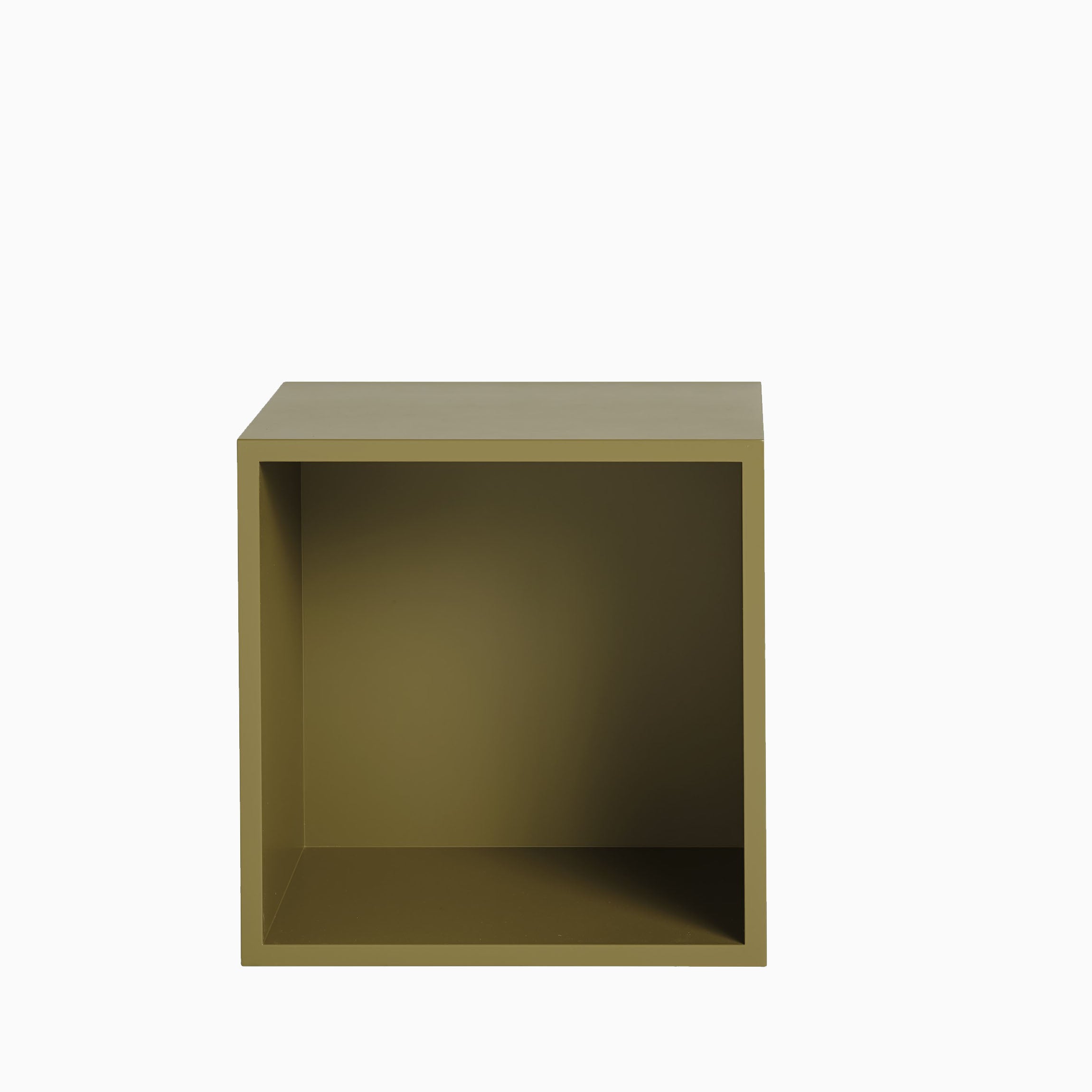 Muuto Stacked Shelves Medium Brown Green with Backboard