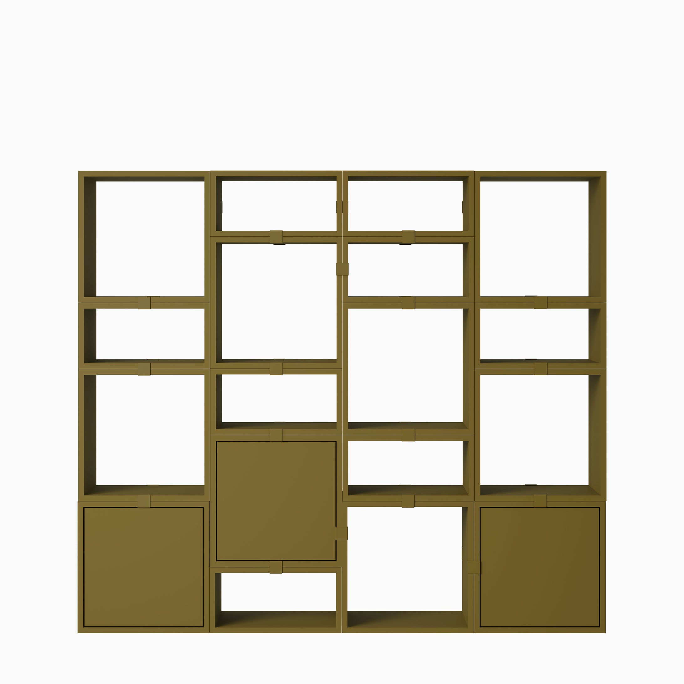 Muuto Stacked Bookcase Configuration 4 Brown Green
