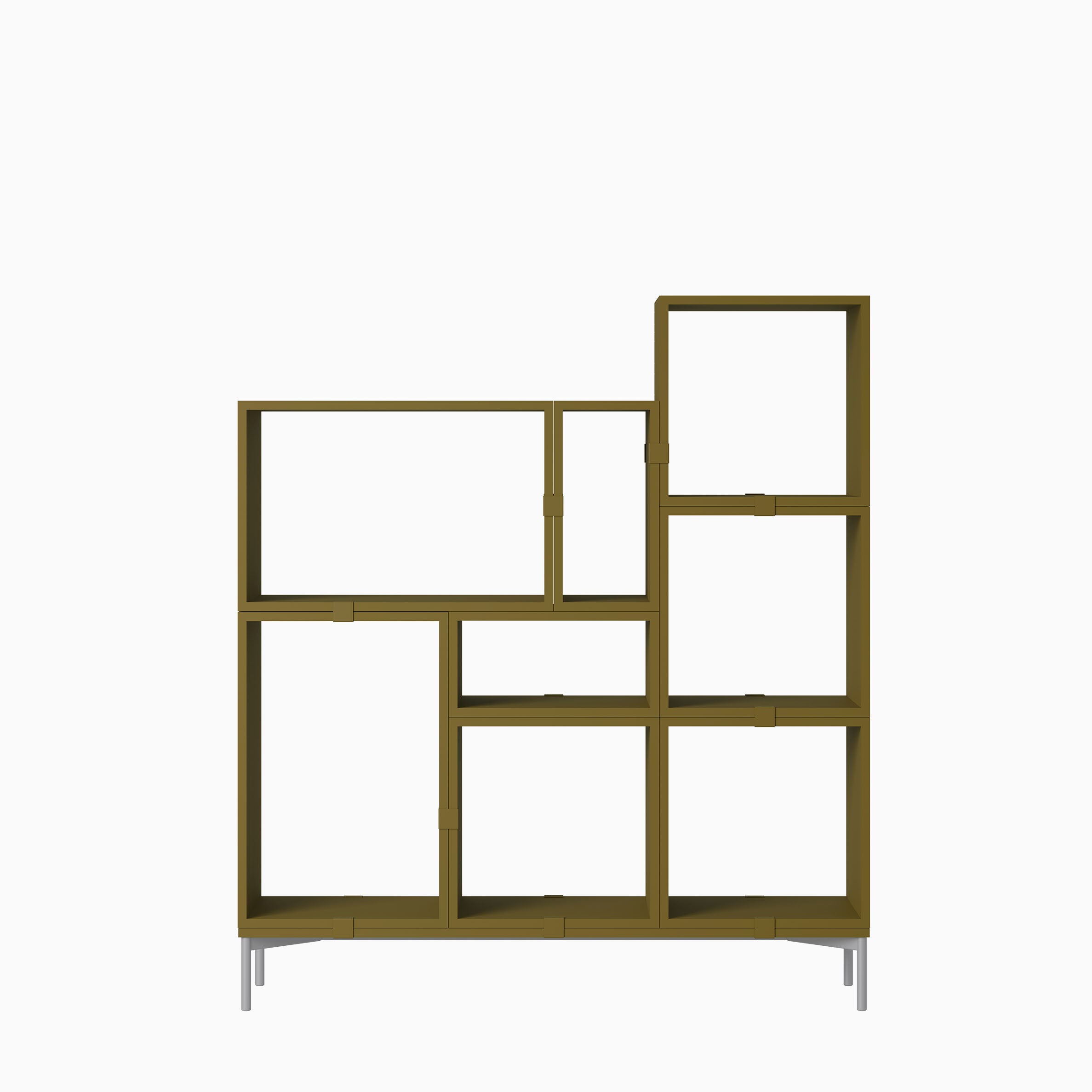 Muuto Stacked Storage Bookcase Configuration 5 Brown Green