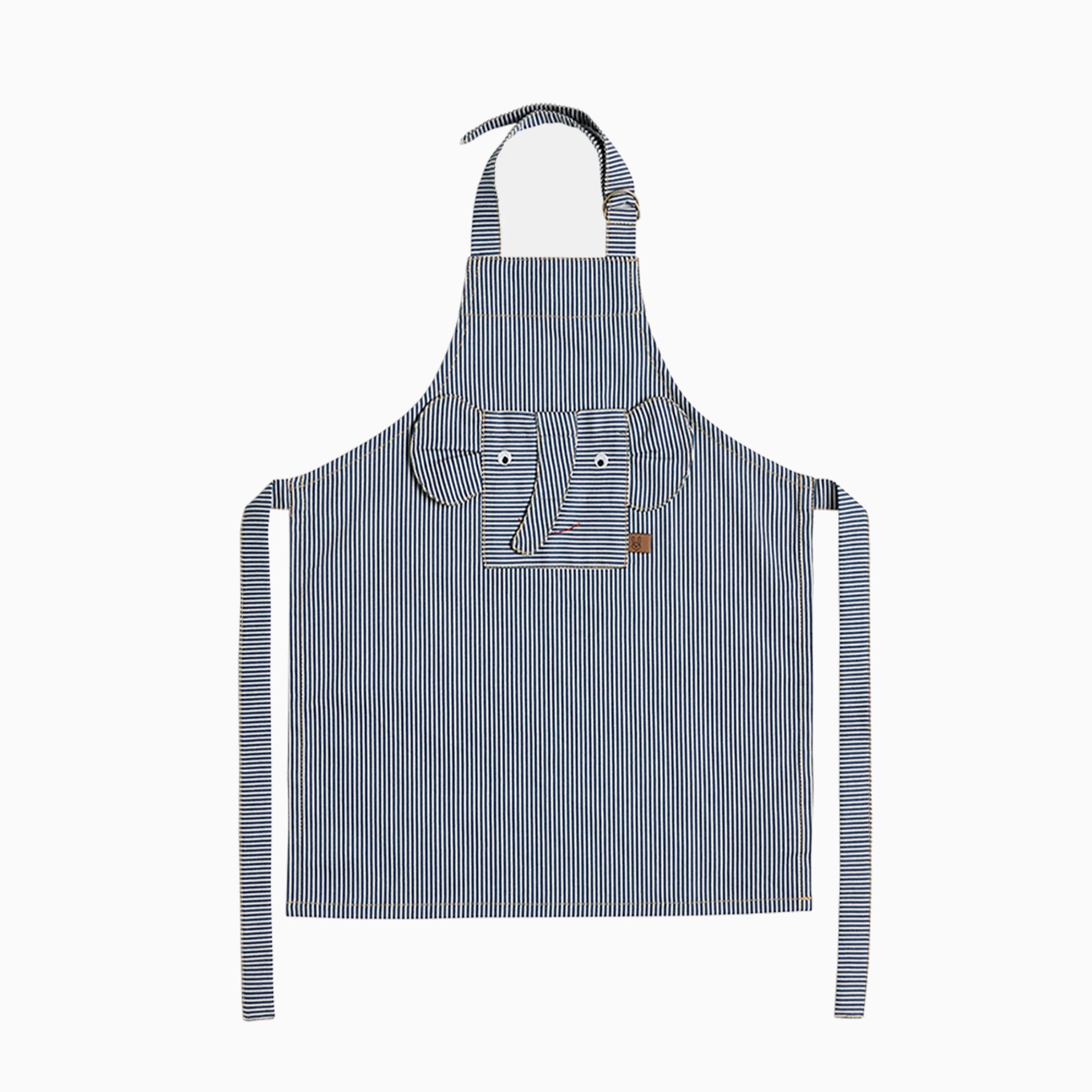 OYOY Striped Denim Elephant Apron