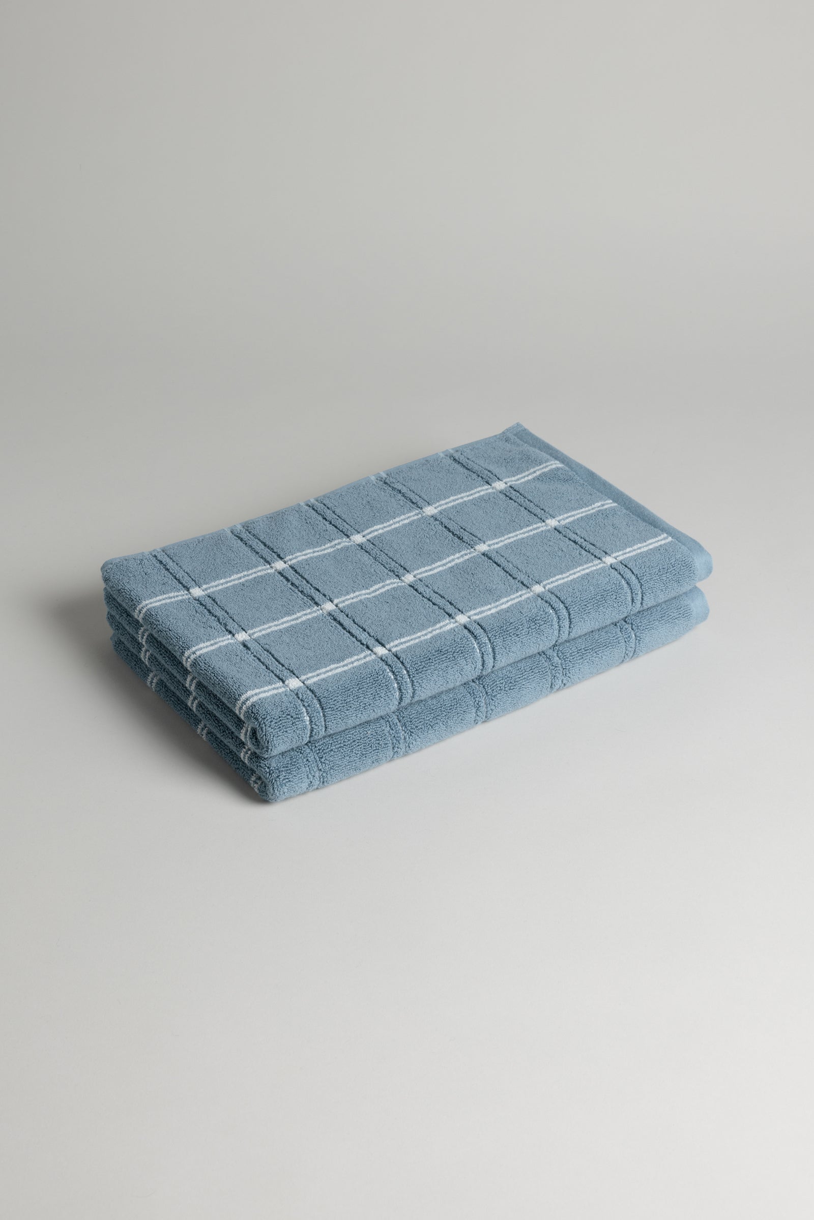 Baina Devon Bath Mat - Celeste / Chalk