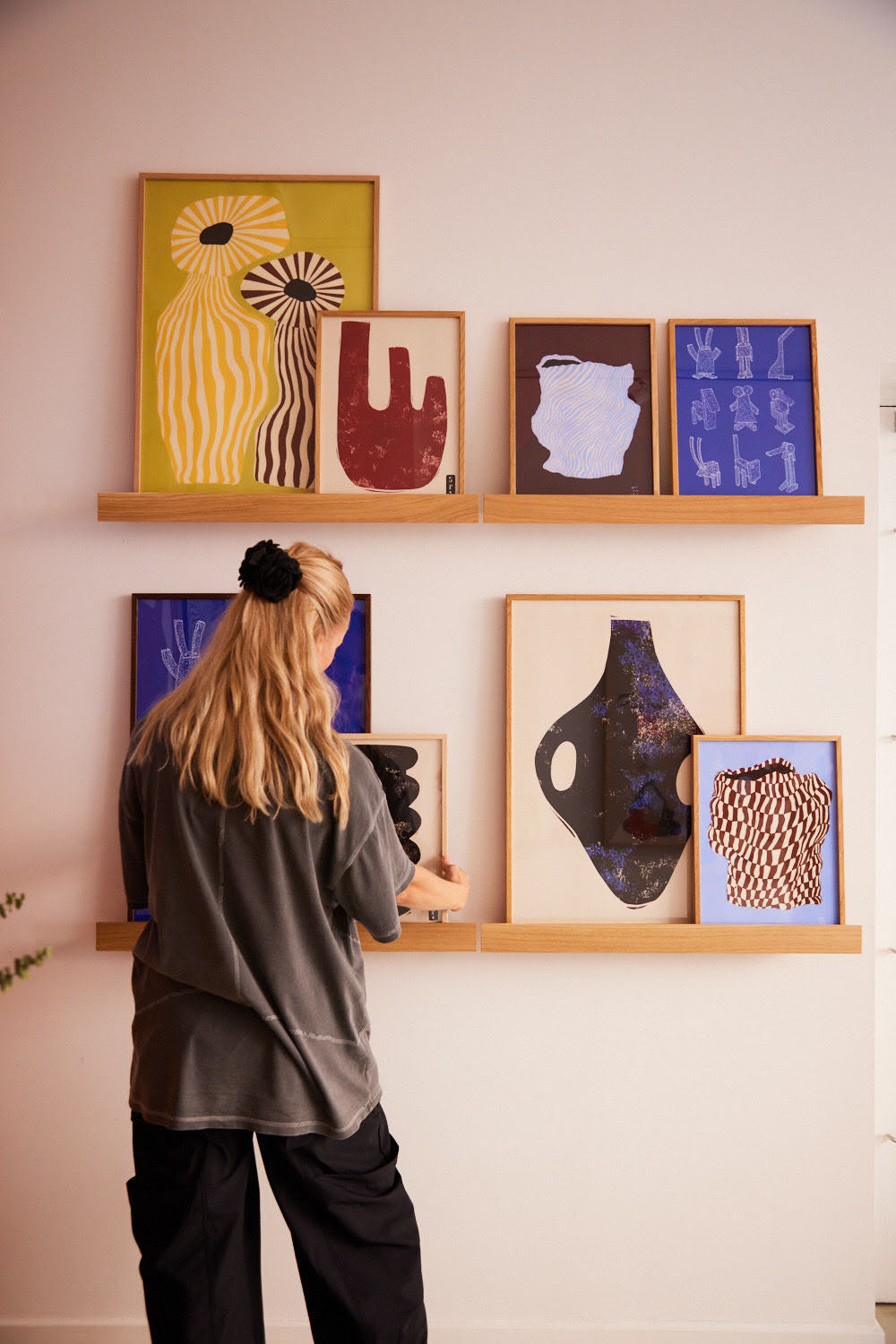 Paper Collective Floating Gallery Shelf Oak