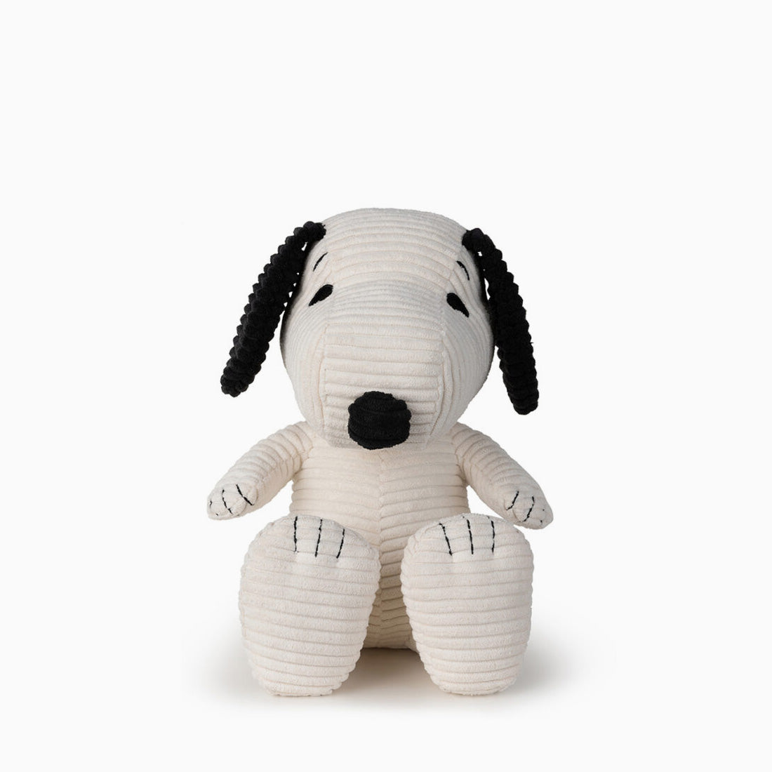 Peanuts Snoopy Sitting Corduroy Cream 27cm