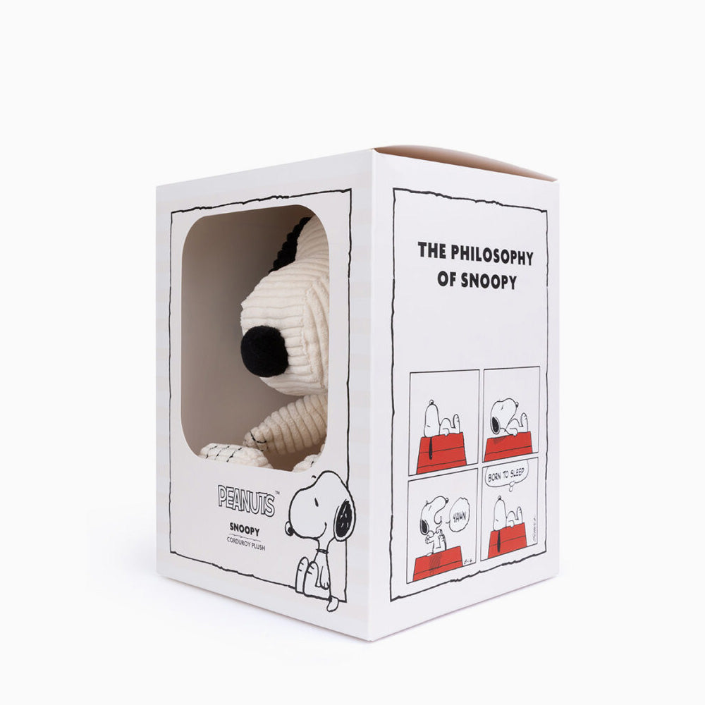 Peanuts Snoopy Sitting Corduroy Cream 27cm