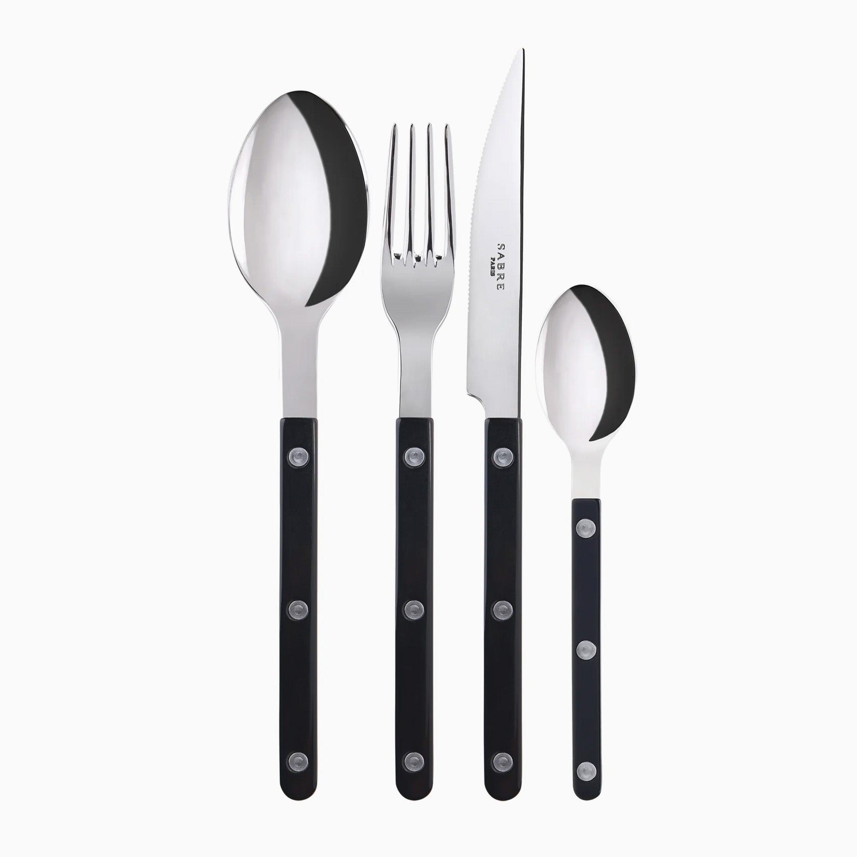Sabre 4 piece Cutlery Set Bistrot Shiny - Black