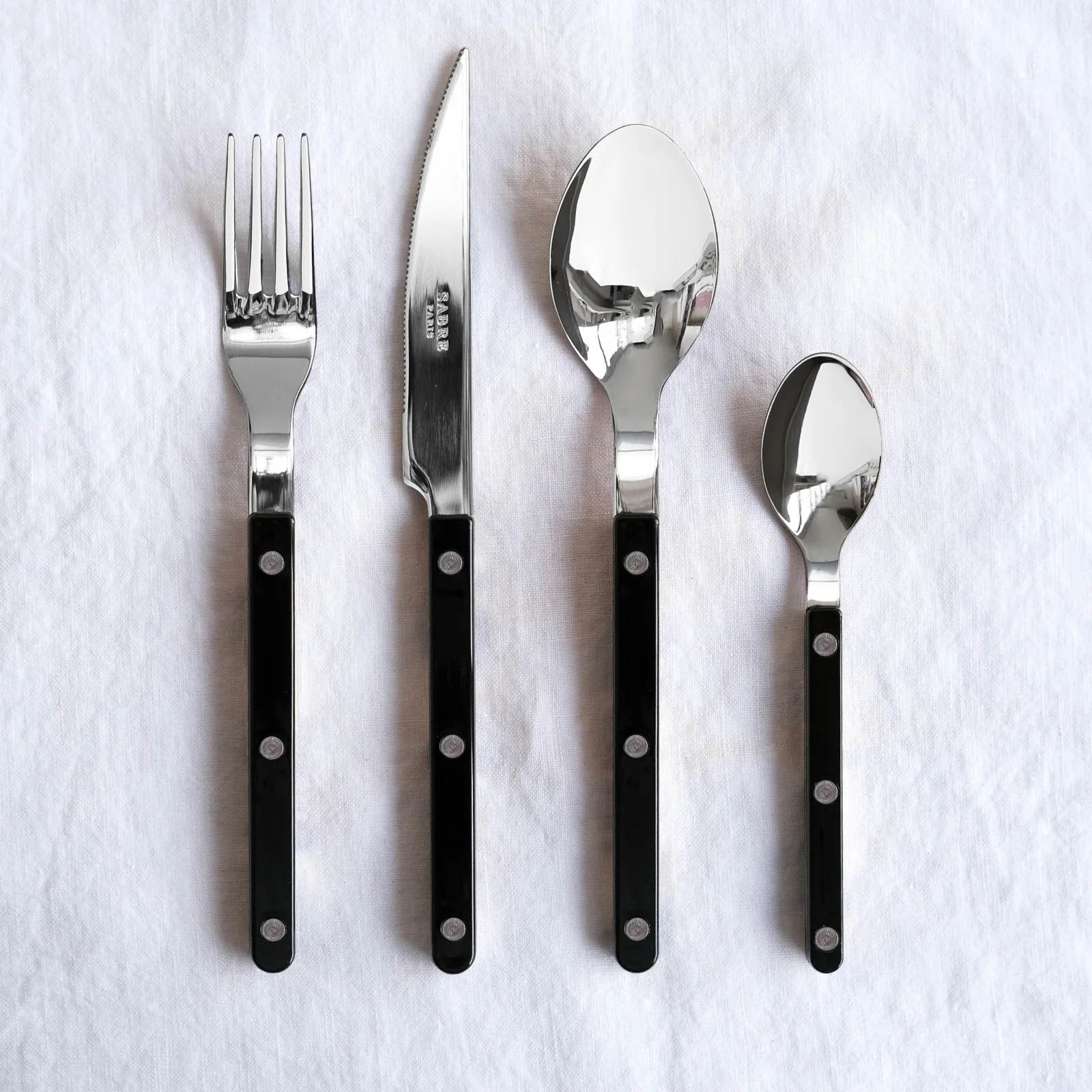 Sabre 4 piece Cutlery Set Bistrot Shiny - Black