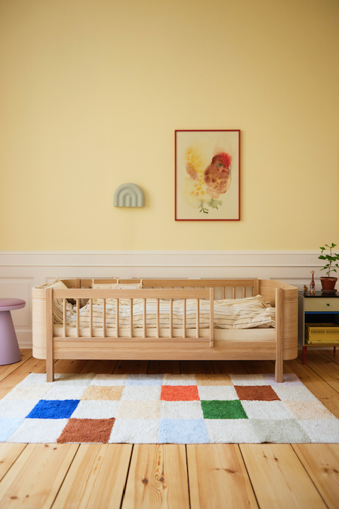 Paper Collective Modern Timber Poster Frame in Vibrant Red Solid Wood