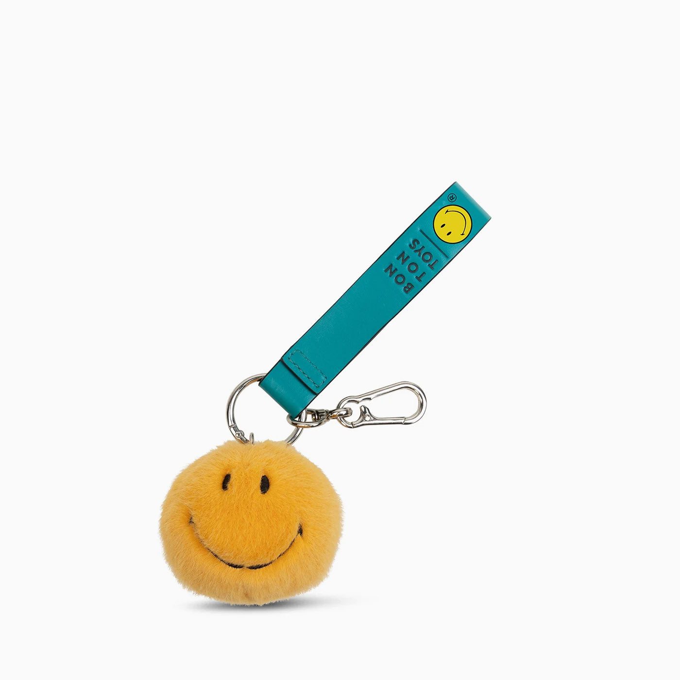Smiley ECO Fuzzy Bag Charm  - Yellow