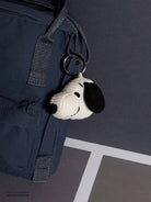 Snoopy Head Corduroy Keychain - Cream