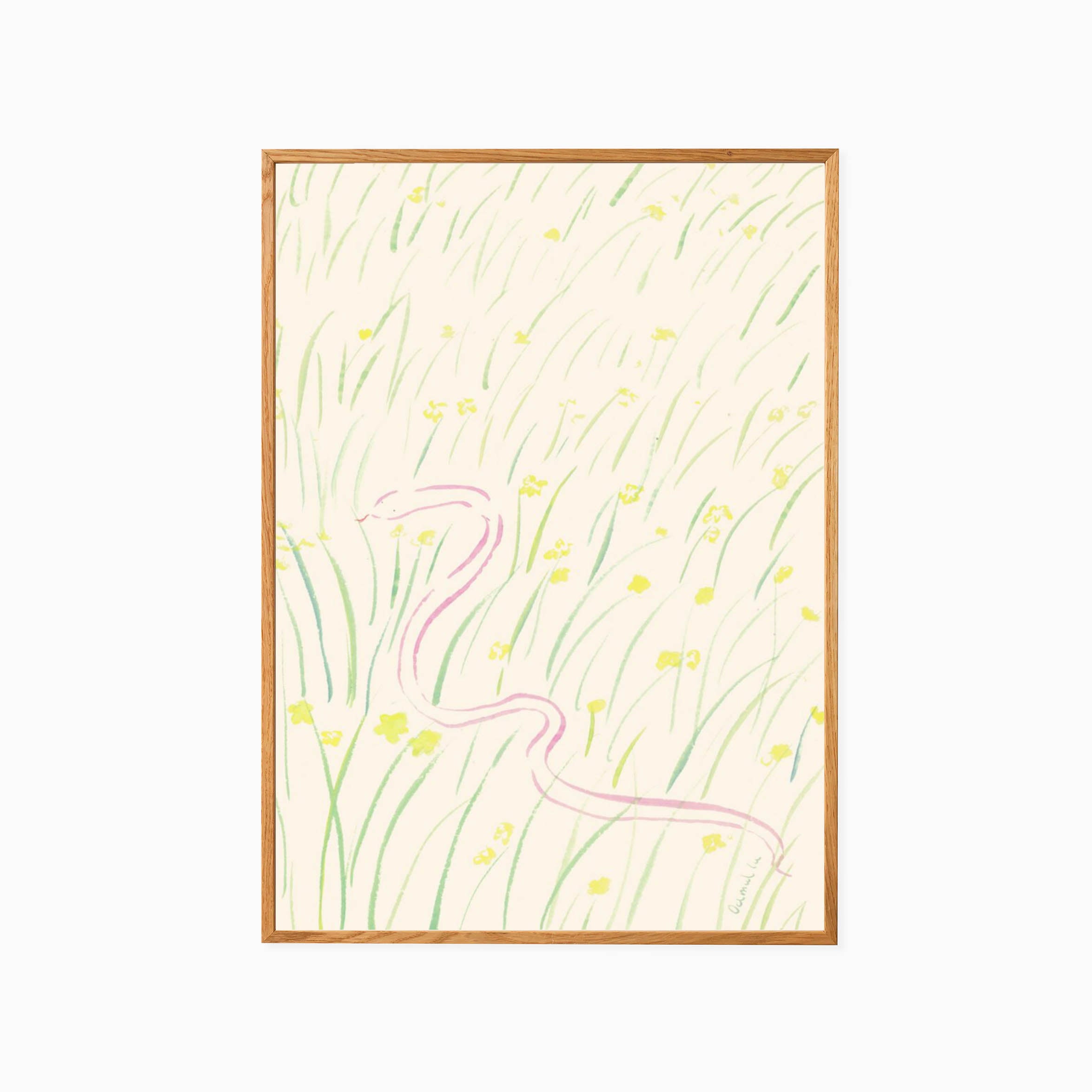 The Poster Club Oamul - Daffodils and Snake Oak Frame