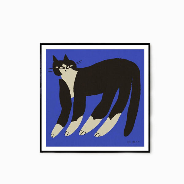 The Poster Club Eniko Katalin Eged - Cat in Blue – Arrival Hall