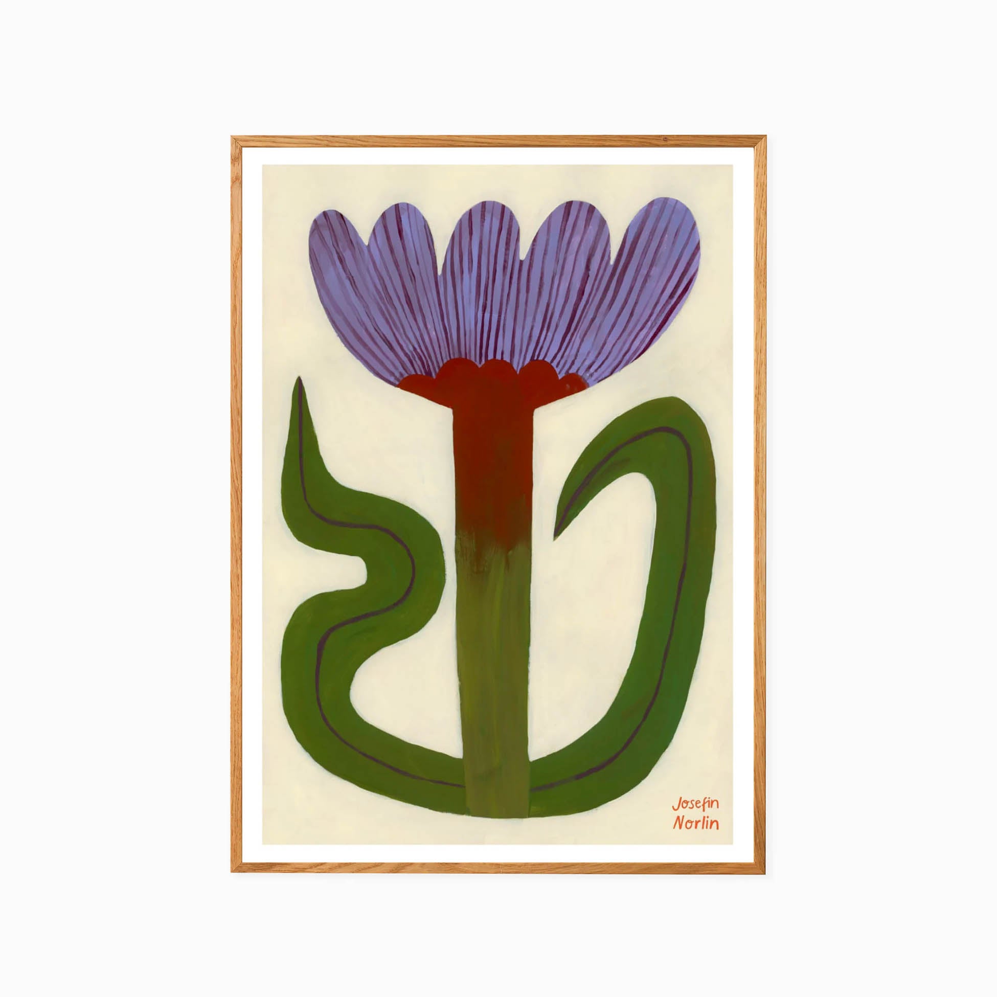 The Poster Club Josefin Norlin - Jazzy Flower Oak Frame