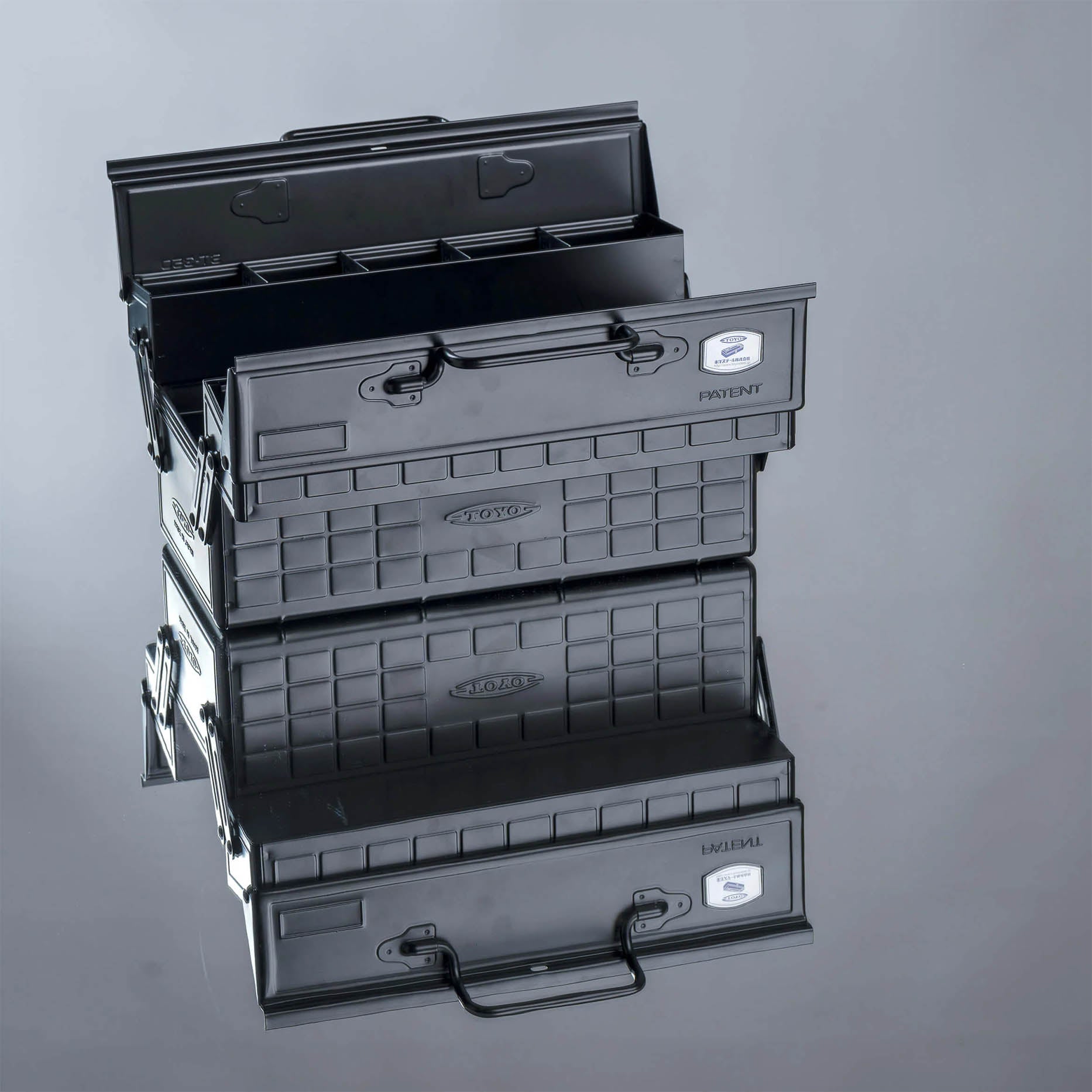 Toyo Steel Cantilever Toolbox ST-350 Black
