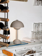 &Tradition Flowerpot Lamp Portable Grey Beige