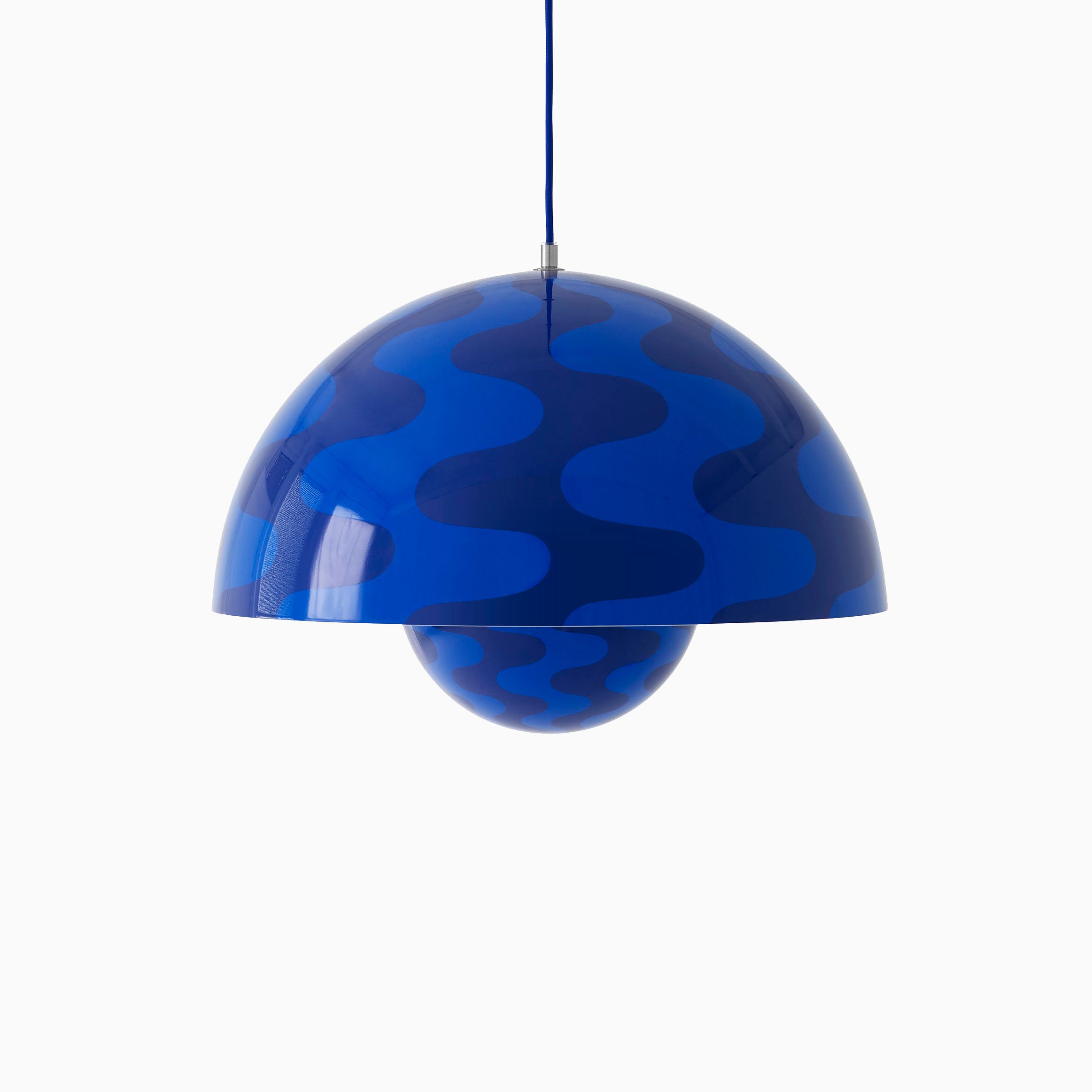 &Tradition Flowerpot Pendant VP2 Cobalt Blue Twilight Blue Pattern