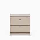 Util Bedside Table with 2 Drawers Beige