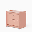 Util Bedside Table with 2 Drawers Coral