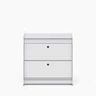Util Bedside Table with 2 Drawers Light Grey