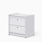 Util Bedside Table with 2 Drawers Light Grey