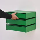 Util KGT Wall Mounted Drawer 3 - Vertical Pure Green