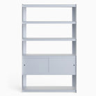 Util Plie Bookshelf 2 Doors Brushed Aluminium