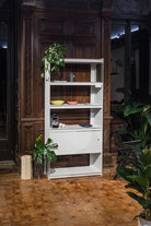 Util Plie Bookshelf 2 Doors Light Grey