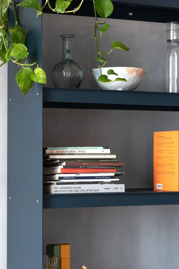 Util Plie Bookshelf 2 Doors Midnight Blue