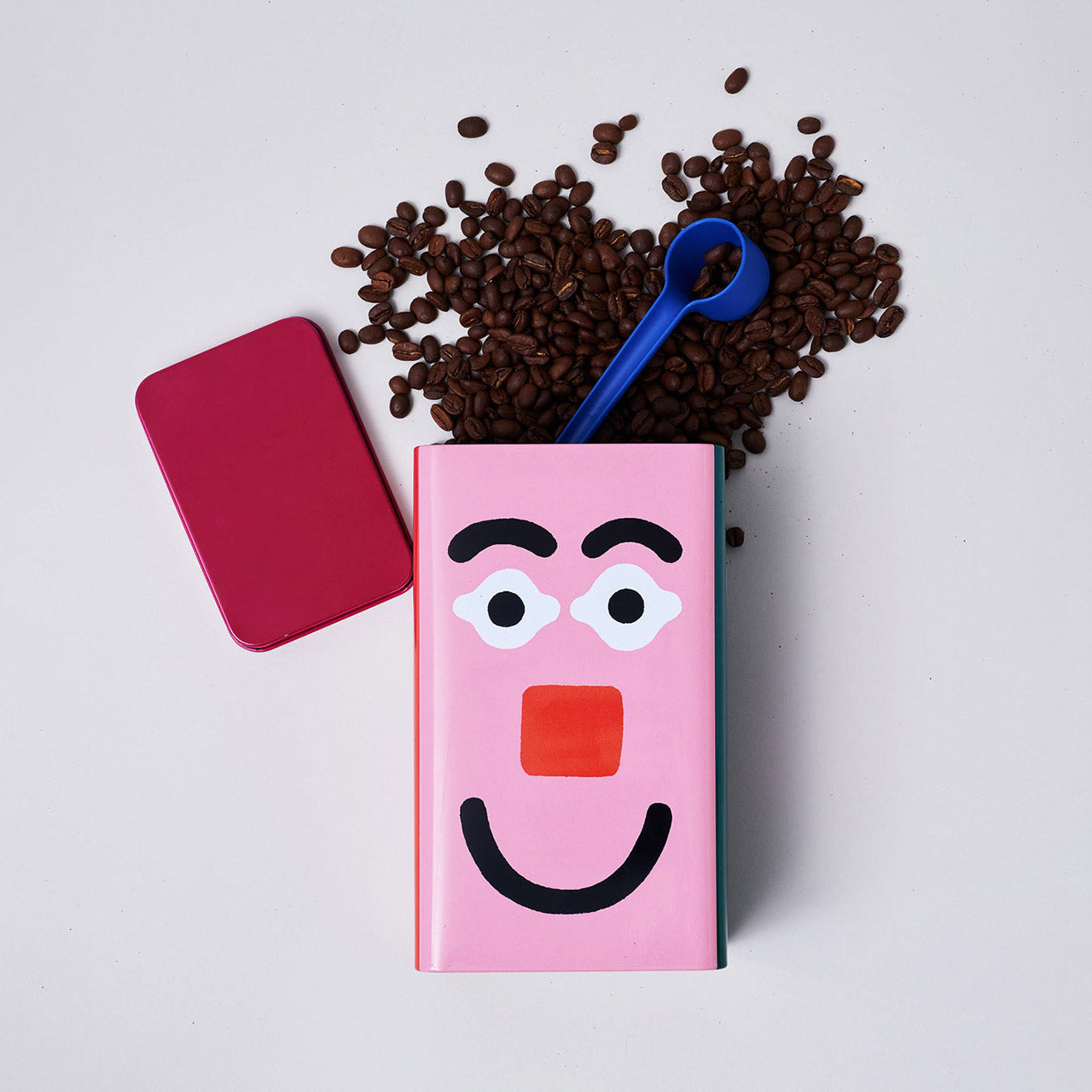 Wrap Faces Coffee Storage Tin 500g with Scoop